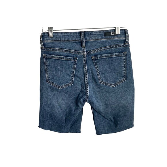 Kut From The Cloth Sophie Denim Bermuda Distressed Shorts Size 0 - Picture 2 of 13